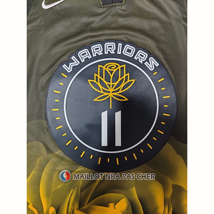 Maillot Golden State Warriors Klay Thompson NO 11 Ville 2022-23 Noir